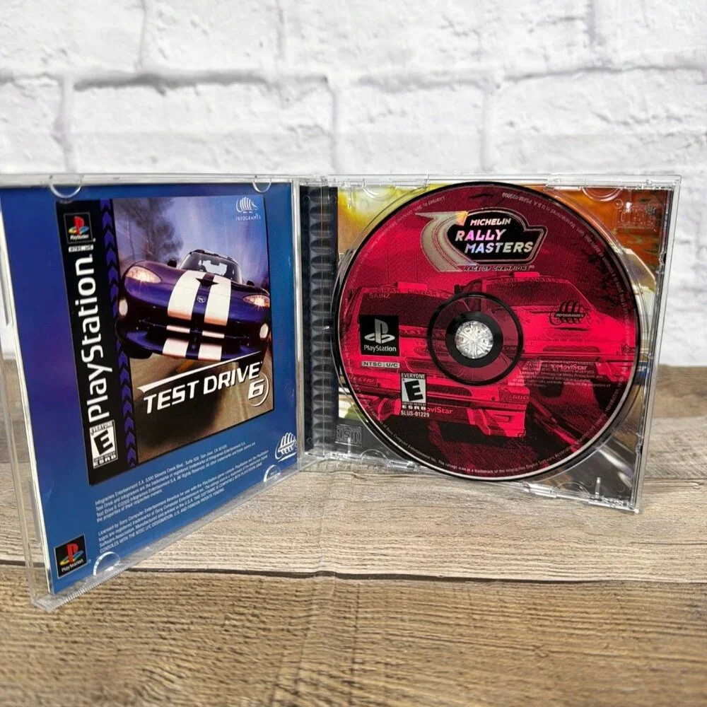 Black Label Michelin Rally Masters Race Of Champions PS1 Disc Manual Tested CIB